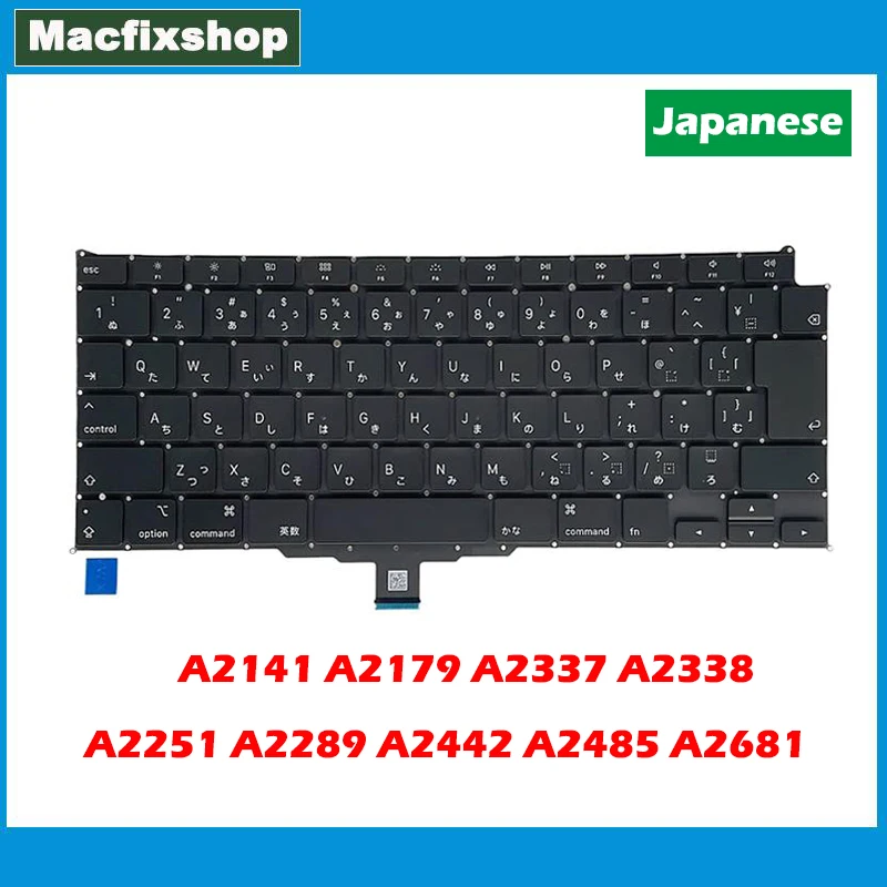 Teclado Japonês para Notebook para Macbook Air Pro Testado ok jp Novo A2141 A2179 A2337 A2338 A2251 A2289 A2442 A2485 A2681