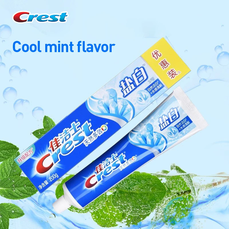 Crest Salt Whitening Toothpaste Adult Teeth Whitening Dental Tooth Paste Oral Hygiene Clean Fresh Breath Mint toothpaste 200g