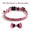 Floral Small Cat Collar Safety Breakaway With Bell Buckle Pet Collars Flower Cute Dog Goats Collier Chain Bowknot Adjustable 5