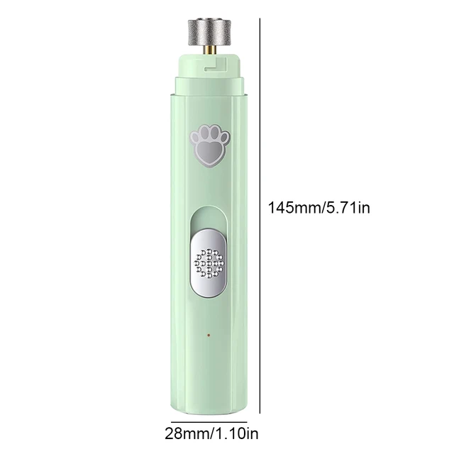 Electric Dog Nail Grinder USB Rechargeable LED Light Paws Nail Cutter Painless 2-Speed with Polisher Wheel for Pet Paws Grooming 5