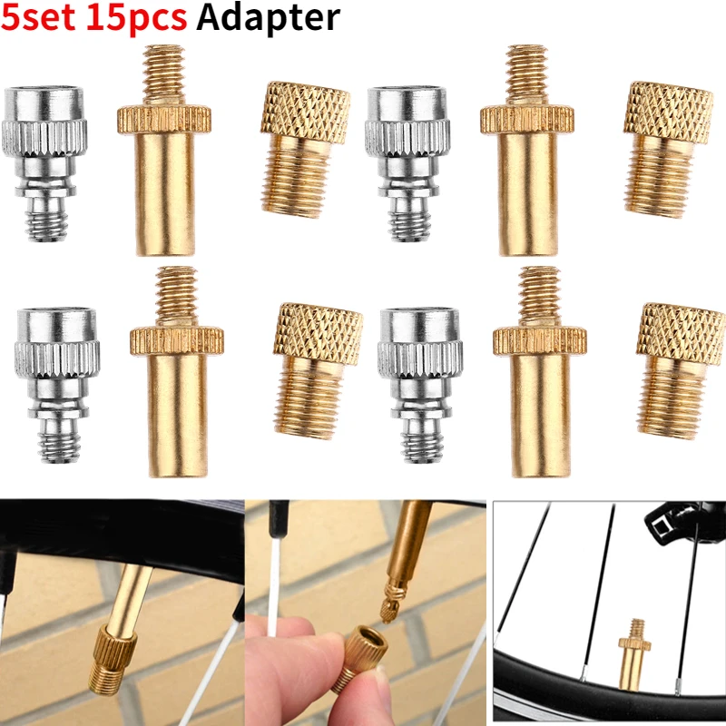 3 15pcs 3pcs/set Aluminum Alloy Bike Bicycle Presta to Schrader Valve