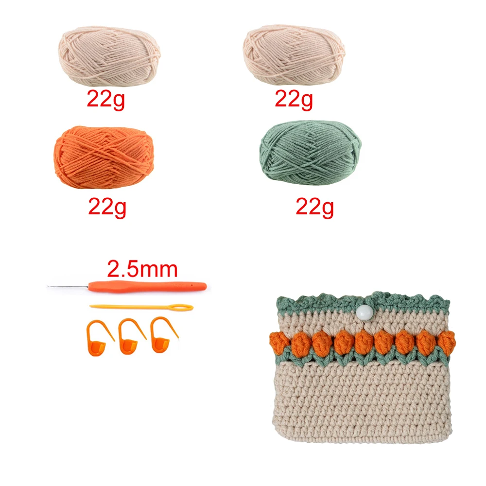 Unfinished Hand Bag Crochet Kit DIY Shoulder Bag Crocheting Kits Gift Knitting Kits Toy Handmake Accessories