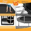 Trampoline for Kids Trampoline 6FT with Swing & Basketball Hoop - Rectangle Indoor ASTM Baby Recreational Small Trampoline 2
