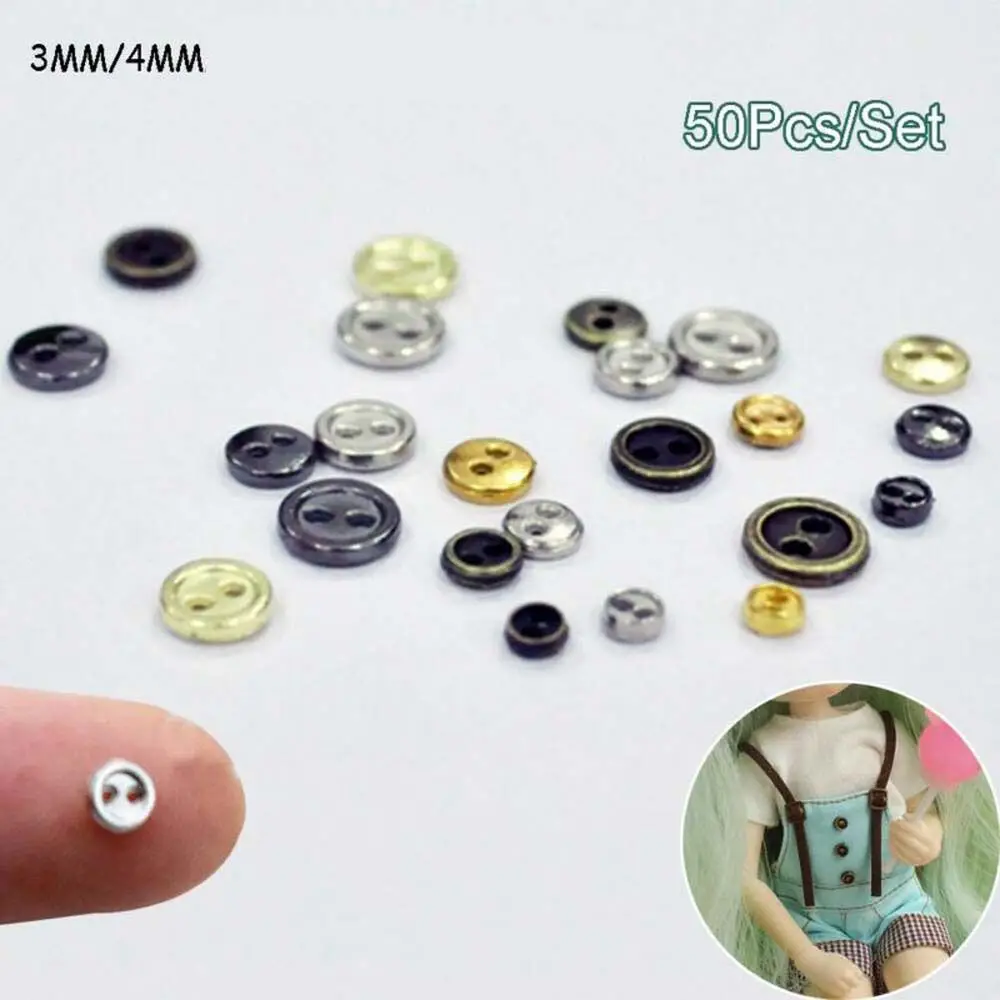 단추 라운드 버튼 재봉 인형, 금속 의류, 수제 원단 의류, 미니 3/4mm