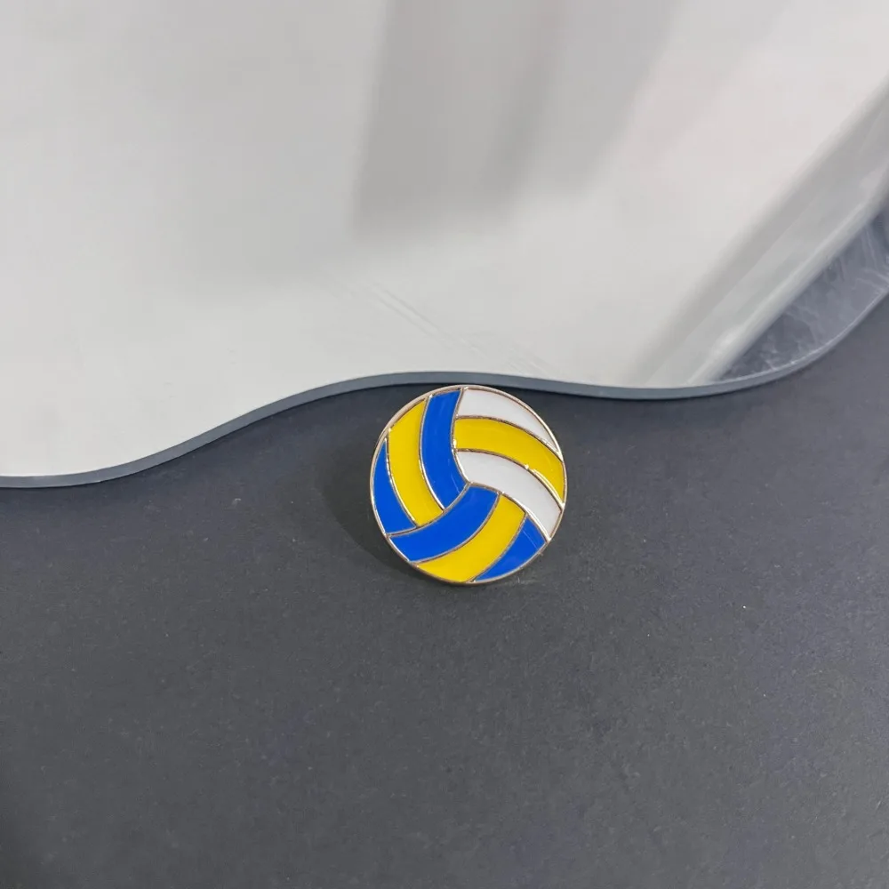 Cartoon Sports Metal Pins Geometric Badge for Backpacks Zinc Alloy Couples Matching Enamel Brooch Gift