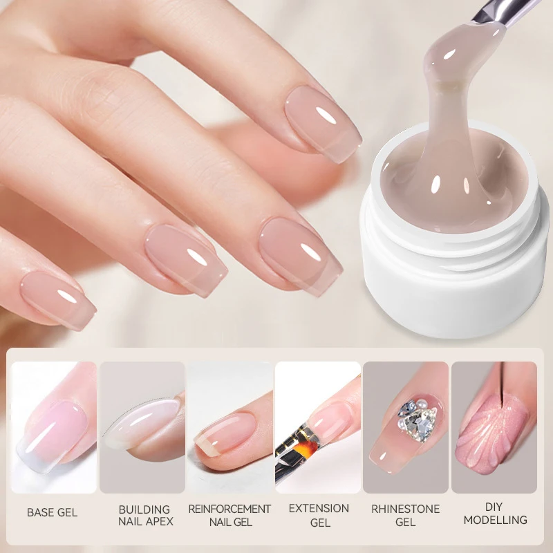6 IN 1 Extension Gel Nail Polish Acrylic Construct Hard Gel Soak Off Self Leveling Reinforcement For Nail LILYCUTE HEMA FREE