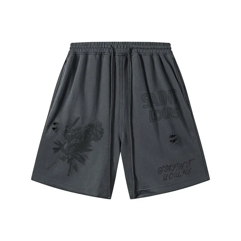 New SAINT LOUIS Casual Sports Shorts Men's and Women's Spring/Summer Drawstring Pants