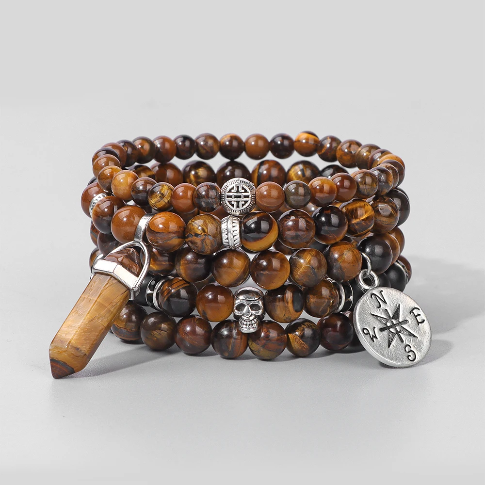 Olivenorma Tiger Eye 5-layer Beaded Bracelet Set main image 0