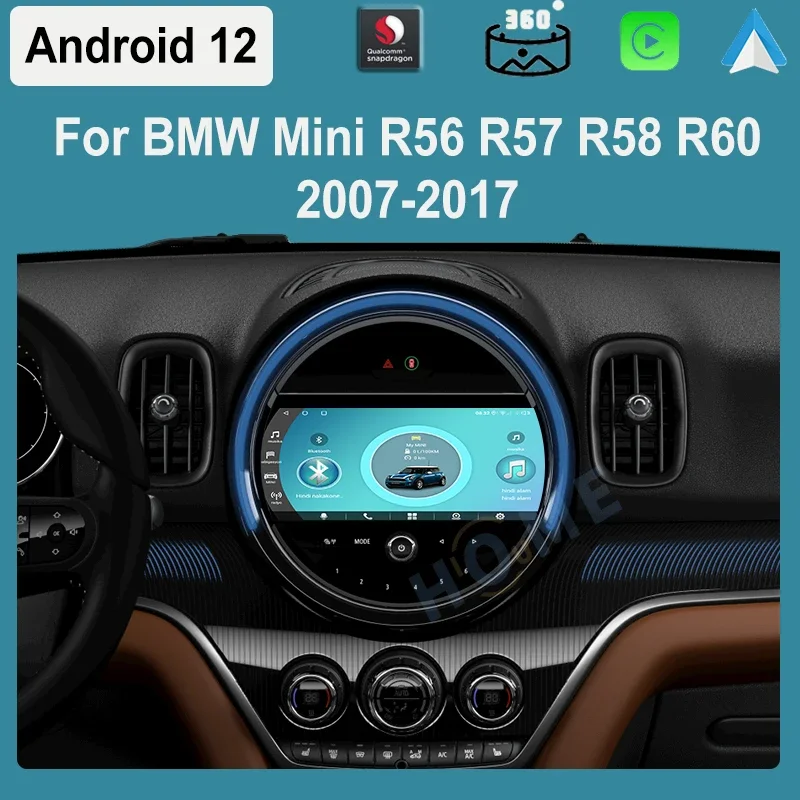 

9 Inch Carplay Android Radio for BMW Mini Cooper R56 R57 R58 R60 2007-2017 Qualcomm Car Multimedia GPS Navigation Auto Player 4G