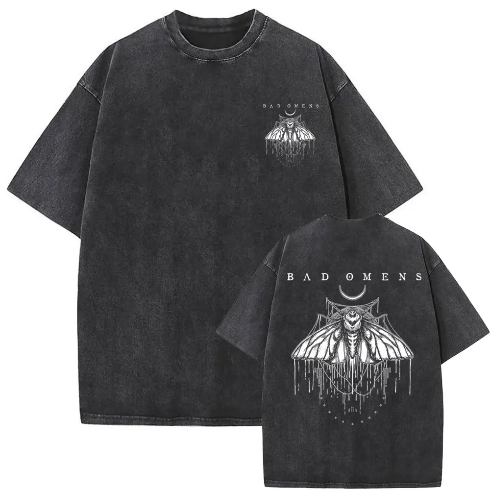 Washed Vintage Bad Omens Band Tshirt THE DEATH OF PEACE OF MIND T-shirts Men Women Oversized T Shirt Men's Rock Gothic T-shirt 3