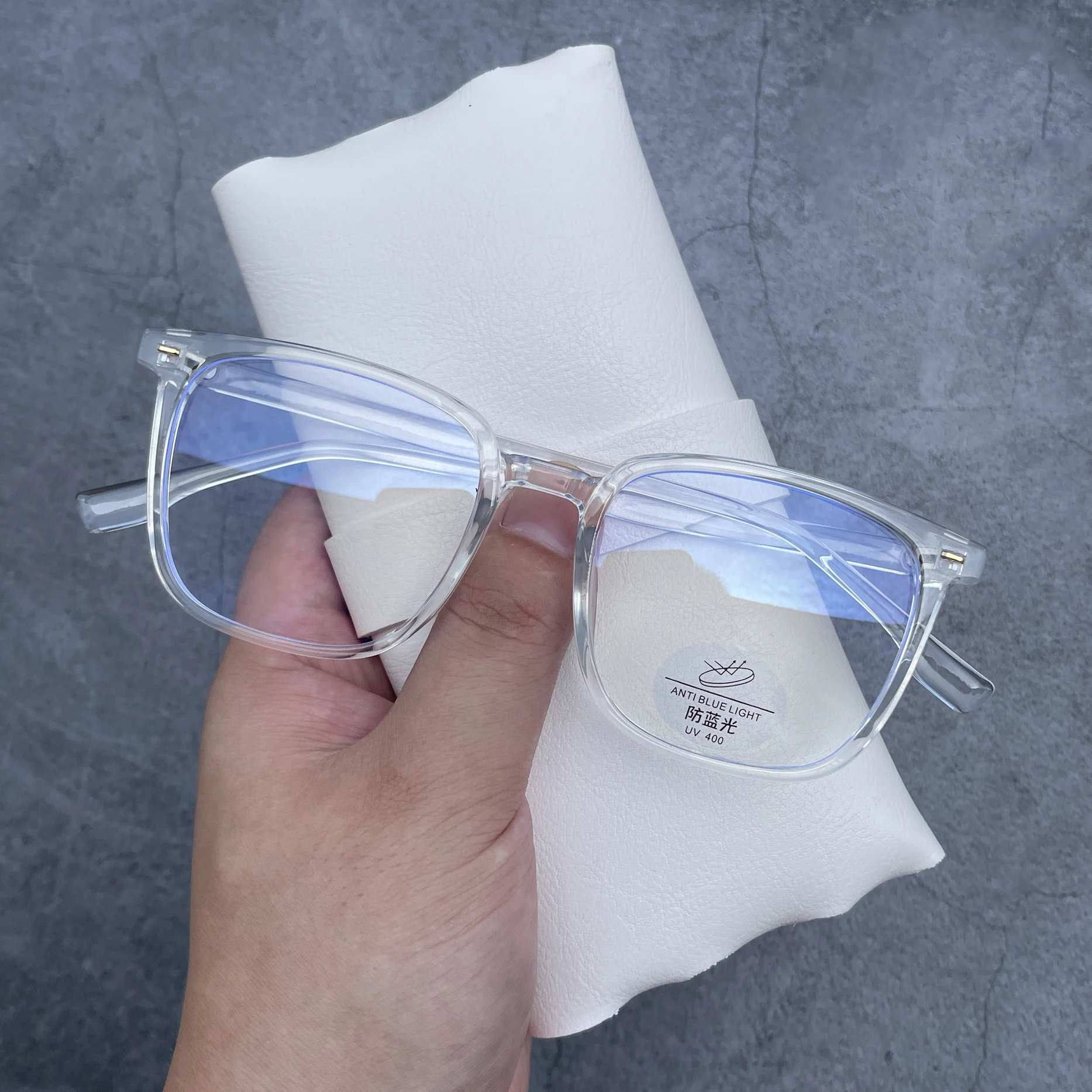 מסגרת משקפי מחשב שחורה לנשים וגברים, נגד אור כחול, ריבועית מלבנית, משקפיים חוסמי משקפיים אופטיים