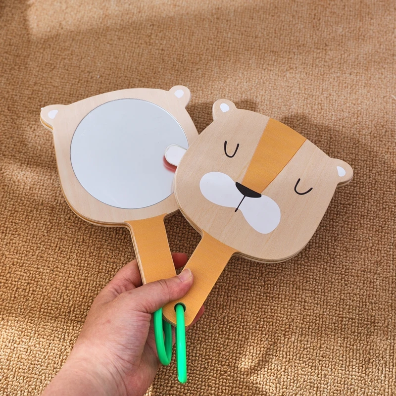 Baby Holz Montessori Emotionale Bewusstsein Spiegel Spielzeug Frühen Kindheit Bildung Sensorischen Spielzeug Kindergarten Lehrmittel Geschenk – Detail 21