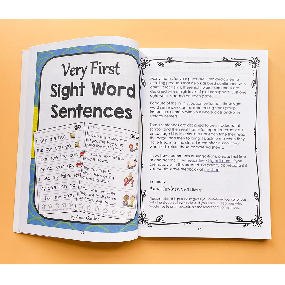 240P kids Alphabet Sentence books In English Practice Workbook Reading phonics Books for baby children learning English toys 4