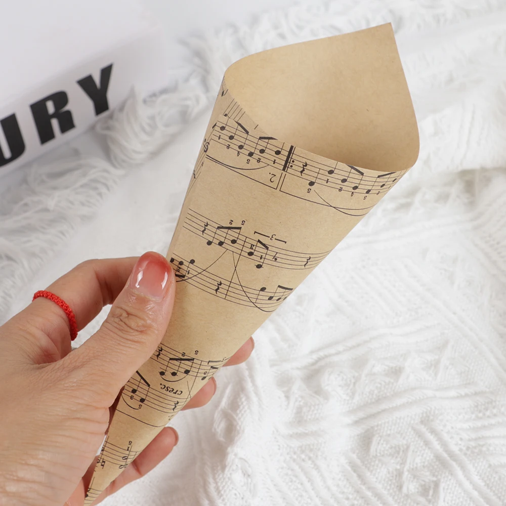 50 Coni Di Carta Kraft Per Feste - Con Spago E Adesivi, Per Matrimoni, Coriandoli E Caramelle - Foto 5