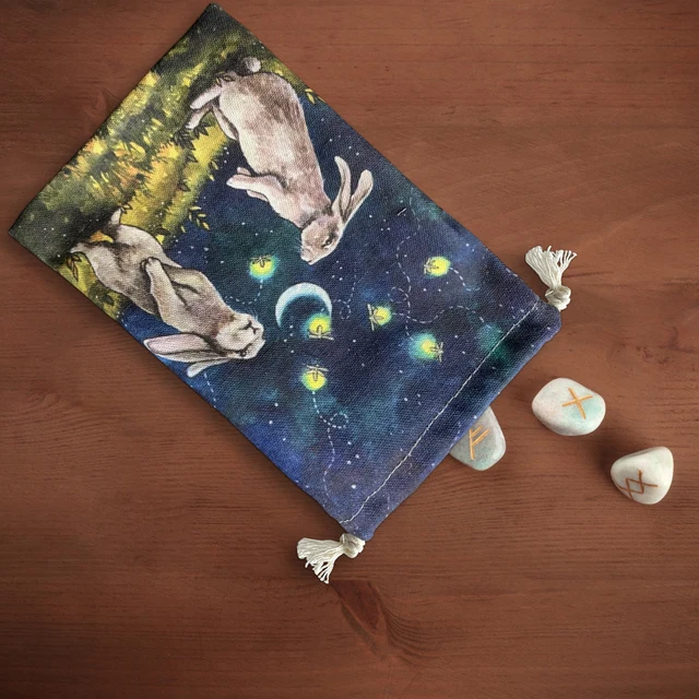 Bársonyos Tarot Kártya Tároló Táska Orákkártya Boszorkány Jóslás Tartozékok Húzószalucsomó Csomag Kártyák Kellékek - Image 4