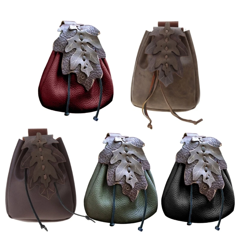 

Поясная сумка с тиснением в скандинавском стиле, боковая сумка из искусственной кожи в средневековом стиле ретро, ​​винтажная