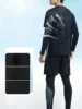 Men's Sports 4pcs Set, High Stretch Gradient Color T-shirt + Active Shorts + Leggings + Long Sleeve Compression Shirt Matching S 2