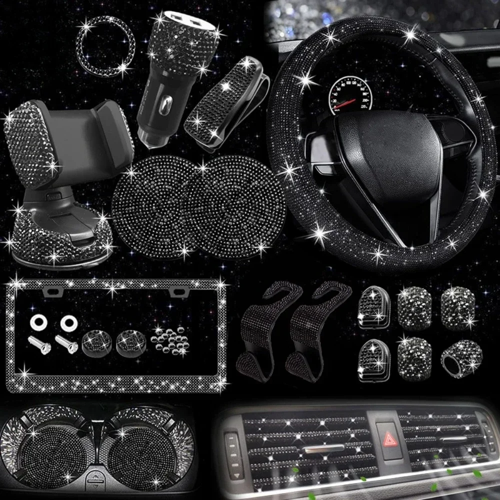 KJOY Diamond Car Phone Holder with Gift Box 4 Seasons Universal Interior Accessory for General Motors with Hook