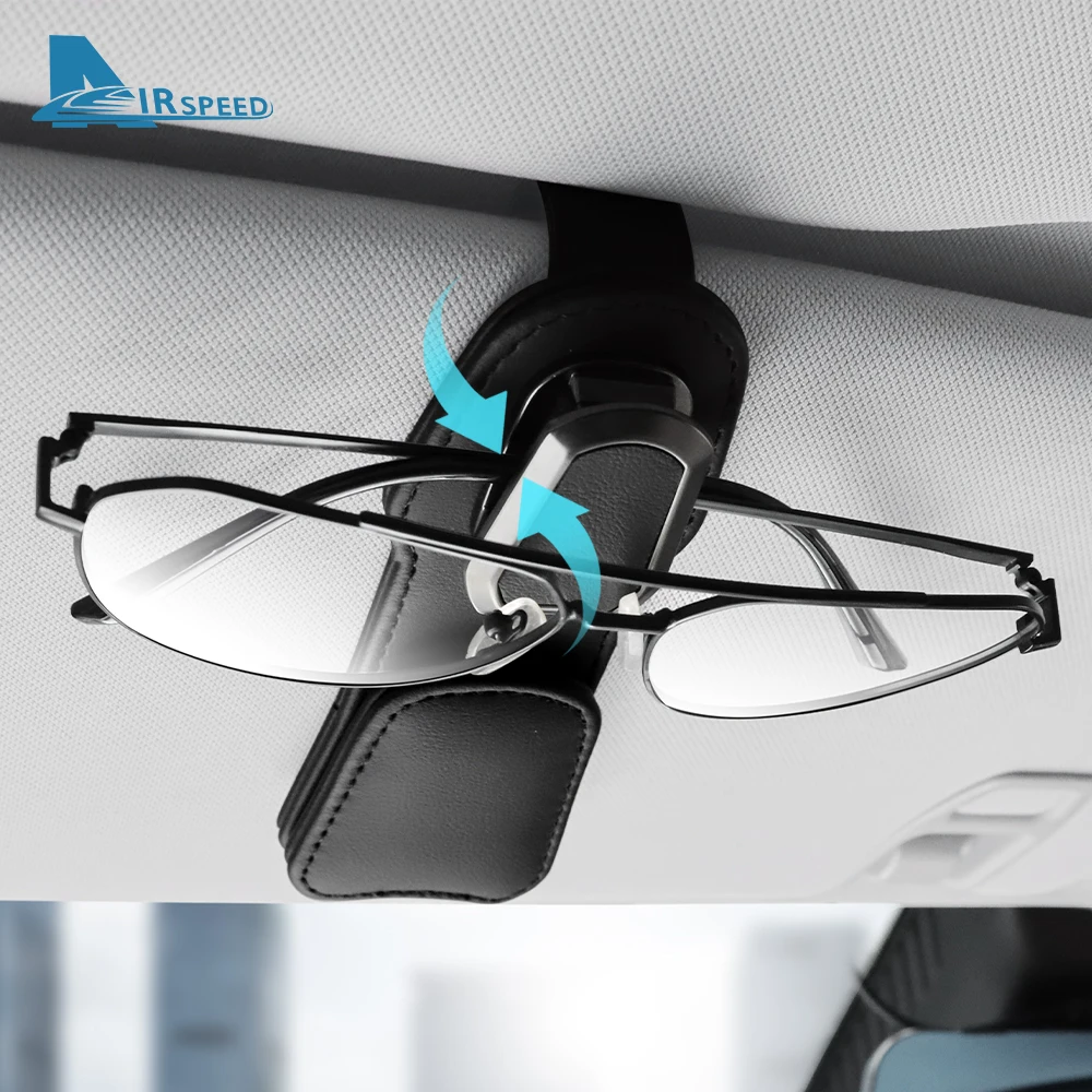 

Универсальный автомобильный держатель для солнцезащитных очков AIRSPEED, зажим для BMW Mini Volvo, Автомобильный интерьер, органайзер, аксессуары для хранения очков