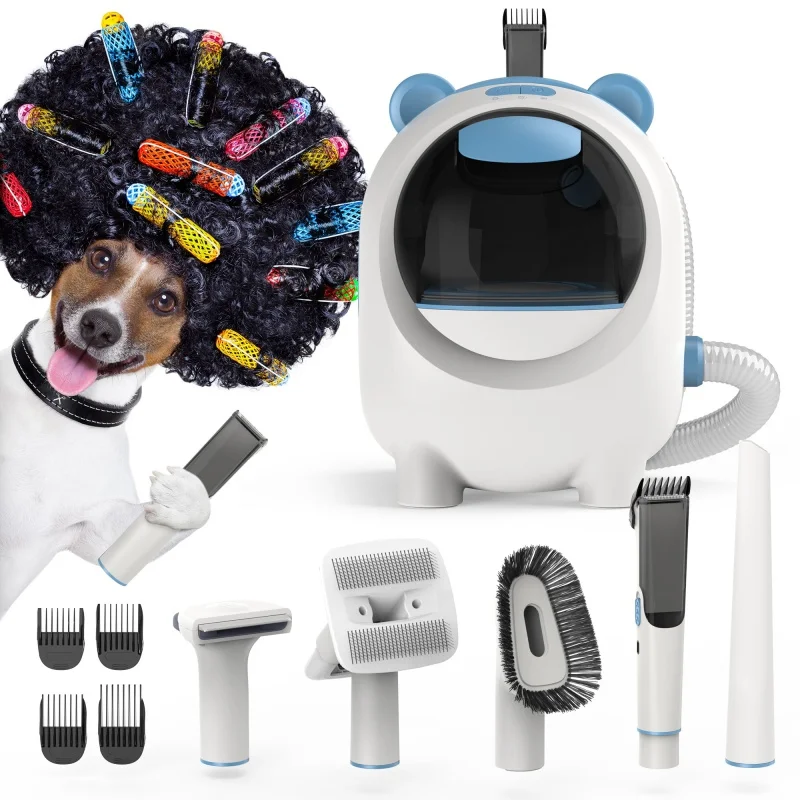 

MOOSOO Dog Grooming Kit & 12KPA Strong Suction Pet Hair Vacuum with , 5 Tools for s fo