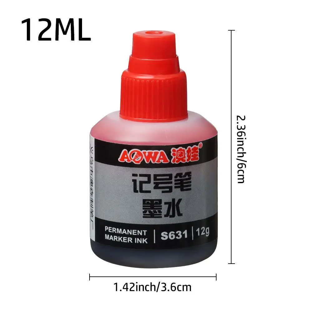 12ml Marker Ink Waterproof Instantly Dry Graffiti Paint Pen Oil Ink Refill Marker Pens Black Red Blue Optional Stationery pen marker permanent marker pen permanent marker paint marker pen markers pen marker pens marker pen art marker pens paint marker pens
