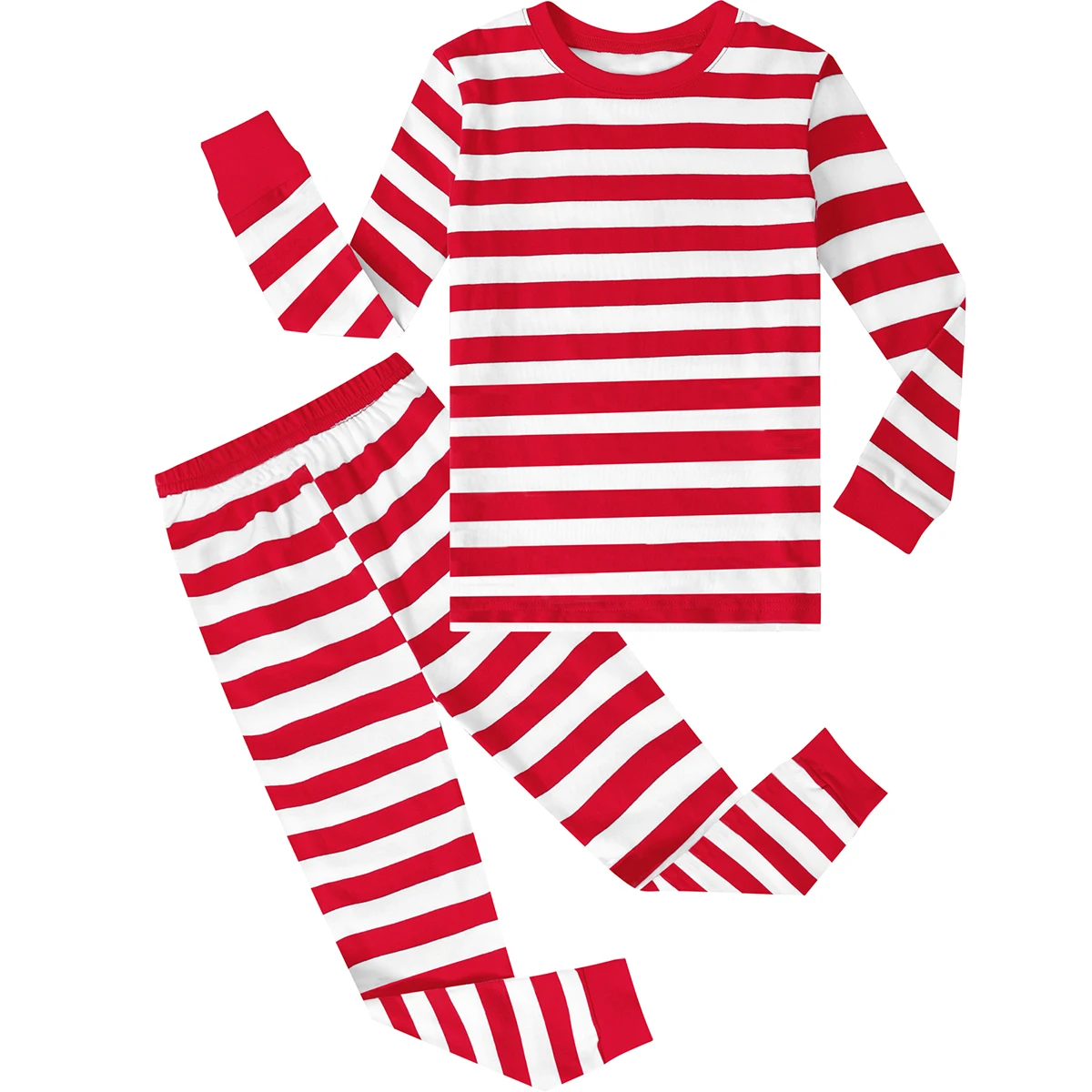 Colorful Rainbow Stripe Kids Pajamas - Boys Toddler Sleepwear Set for Halloween Carnival & Parties