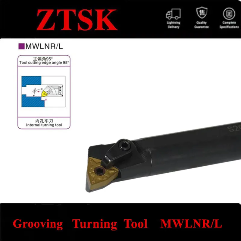 

1pc S16Q-MWLNR08 S20R-MWLNR08 S25S-MWLNR08 Internal Turning Tool Holder WNMG Carbide Inserts Lathe Bar CNC Cutting Tools Set