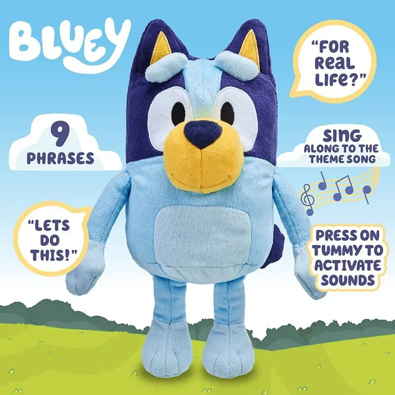 

Новая семейная говорящая плюшевая собака бинго Blueys, музыкальная плюшевая игрушка, голубой персонаж аниме, милые животные, кукла для собак, детские подарки
