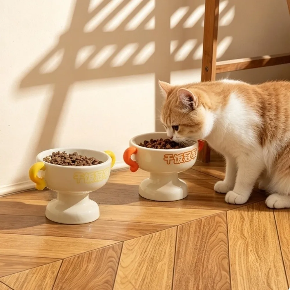 Ciotola Universale Rialzata per Cibo e Acqua per Gatti, Base Antiscivolo, Piedini Alti, Ciotola per Alimenti per Animali Domestici, Grande Capacità, Stabile, per Gatti e Piccoli Animali - immagine 4