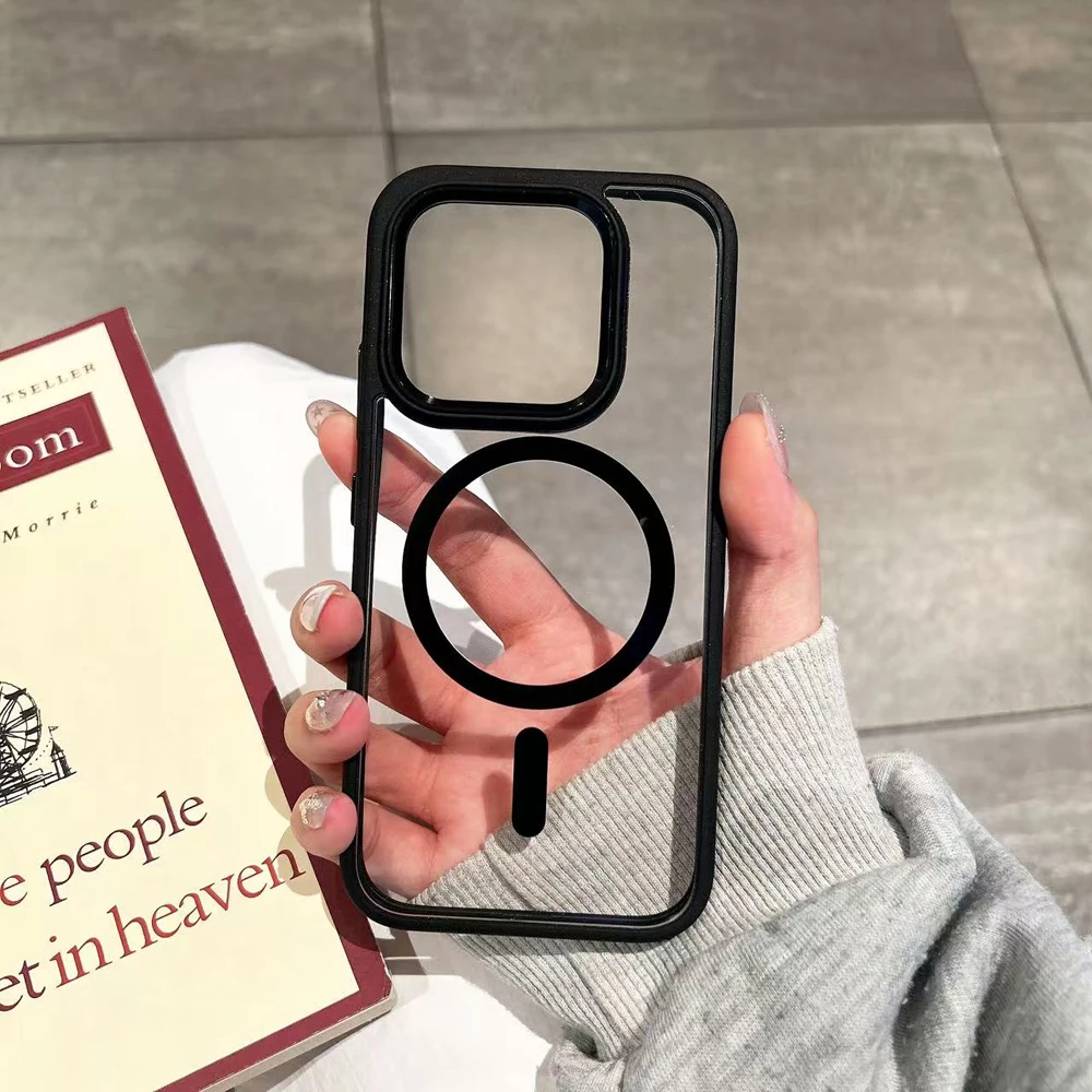 Clear Shockproof Magnetic Charging Case - TPU PC Cover