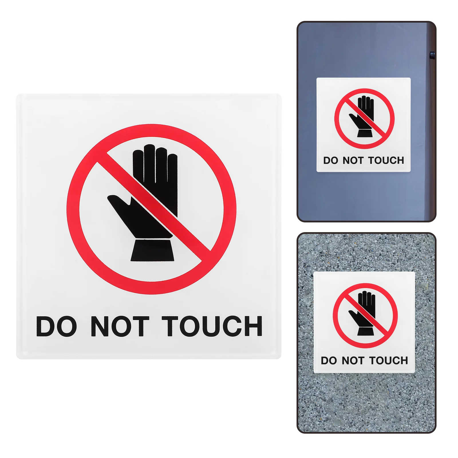 

No Touching Signs Security Adhesive Label Caution Danger Decal Warning Labels Sticker Safety Acrylic