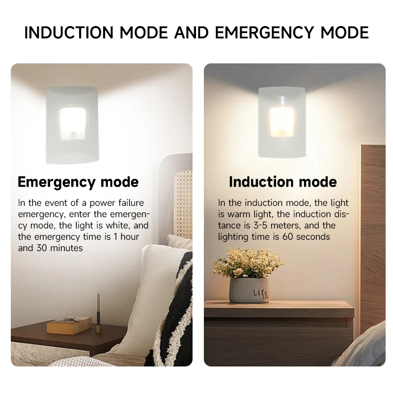 Embedded LED Emergency Light Rechargeable Stair Step Lights Aisle Corridor Wall Lighting Power Lantern Lamp For Power Outage Use