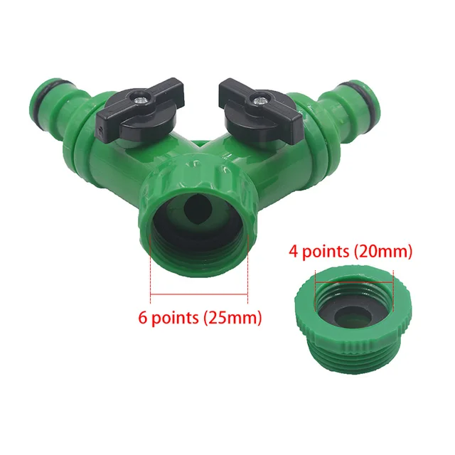 Kerti Tömlő Csap Y-Típusú Kétirányú Vízelosztó Fúvóka-Splitter Dupla Fúvóka Bsp Női Menetes Csatlakozó Adapter Öntöző Szerszám - Image 4