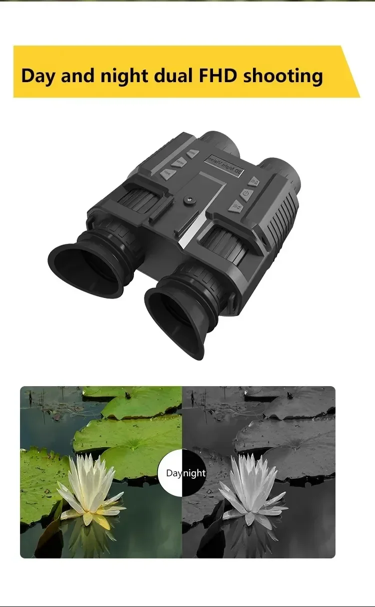 NV8000 3D Helmet Mounted Night Vision Goggles 8X Zoom Night Vision Tactical Bino