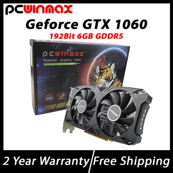 PCWINMAX 게이밍 GPU GTX 1060, 데스크탑 PC용 오리지널 그래픽 카드, 6GB 비디오 카드, DDR5 192 비트, GTX1060, 신제품