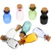 9 Pcs Mini Glass Bottle Corks Reagent Container Small Bottles Wishing Crafts Jars Laboratory Sample Sealing 1