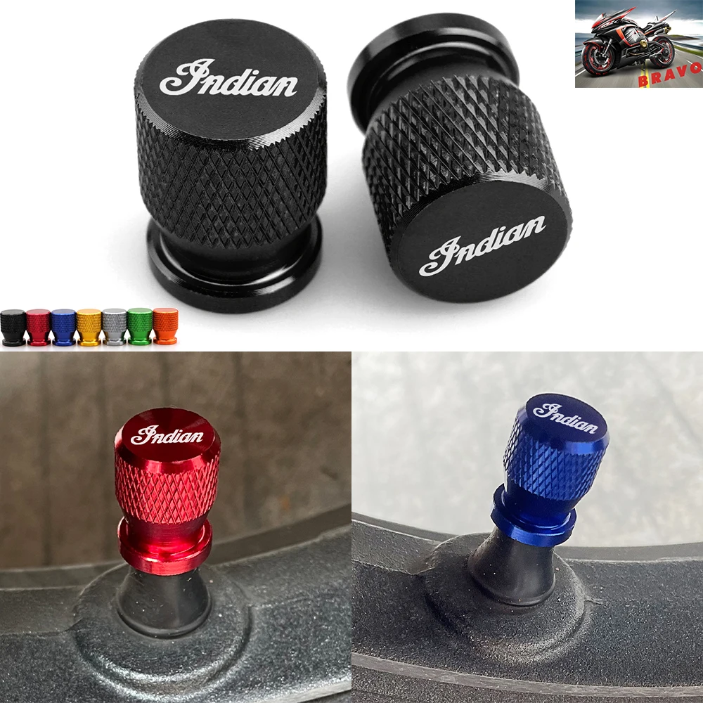 Per Indian Scout / Sixty Bobber Chief Vintage Springfield Challenger Roadmonster Ftr Cnc Wheel Tire Valve Cap Accessori
