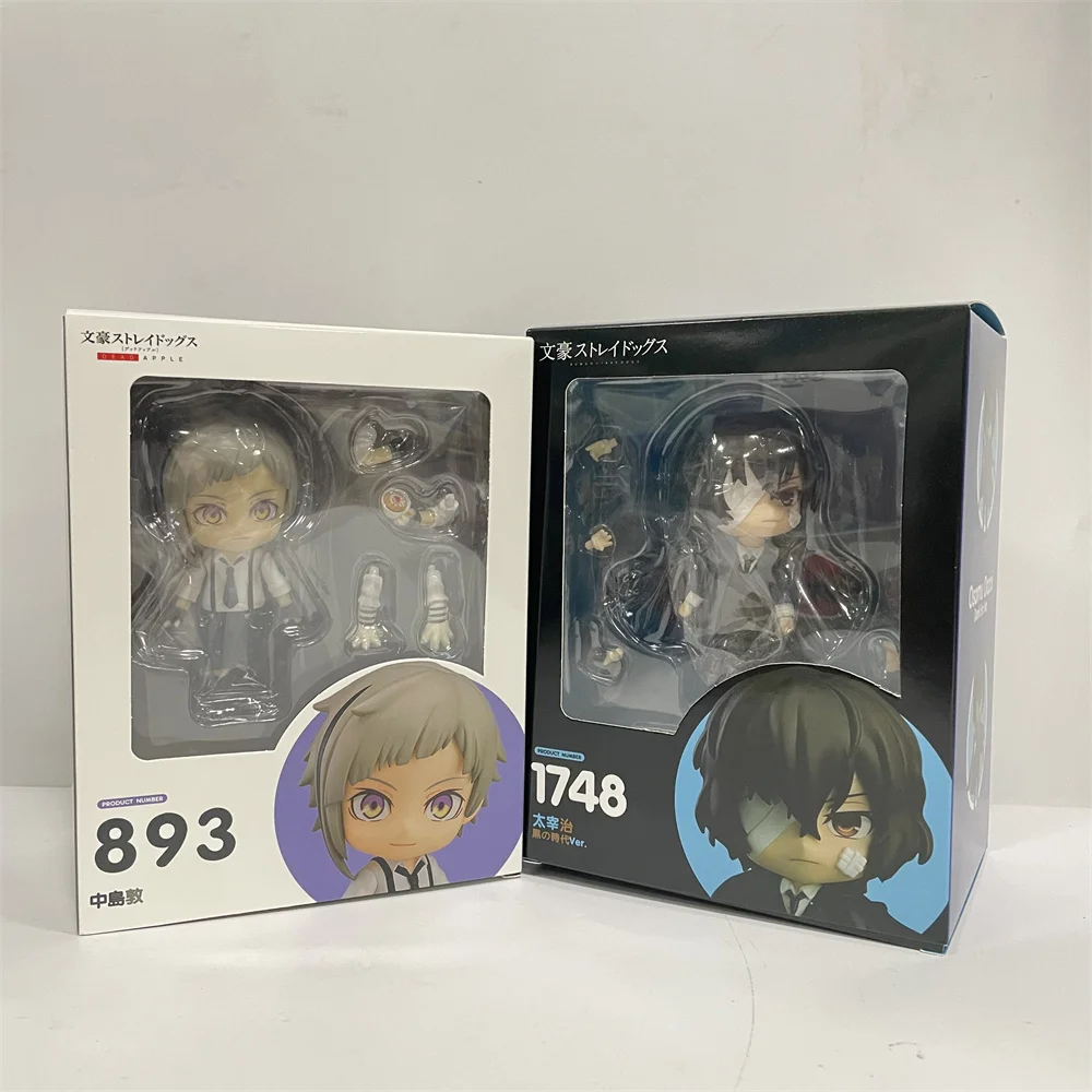 Figura Bungo Stray Dogs 10 Cm Dazai Osamu E Nakajima Atsushi, Modello Con Visi Cambiabili, PVC, Regalo Collezionisti