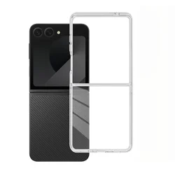 Transparent Hard PC Bumper Back Case Cover - Protective Accessory for Samsung Galaxy Z Flip Series (Transparent Case)