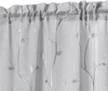JINCHAN 2PCS Sheers Kitchen Curtains Rod Pocket Home Window Curtain Leaf Embroidery Voile Cafe Drapes Small Short Curtains 2