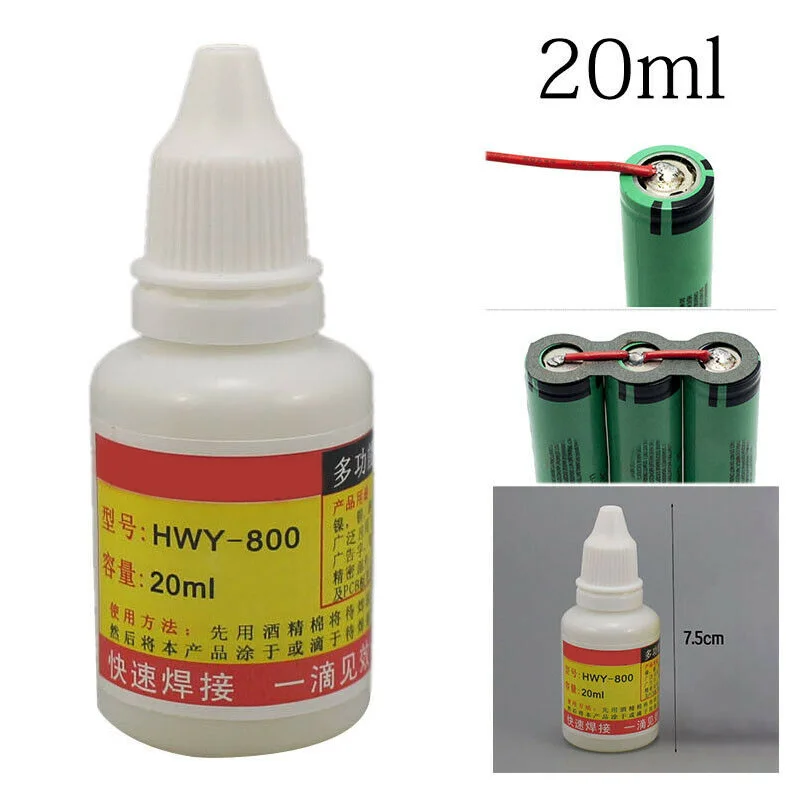 

20ml Stainless Steel Flux Soldering Paste Quick Welding Effective Liquid Welding Nickel Copper Iron Materials Soldering Tools