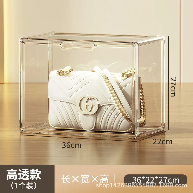 Luxury Handbag Display Box Dustproof Bag Books Organizer Transparent Acrylic  Lady Bag Storage Box Home Decor Handbag Showbox - AliExpress