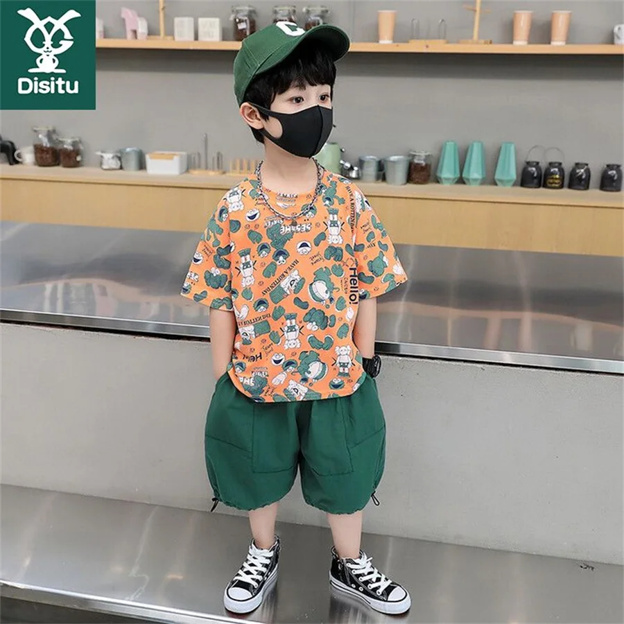 

2-9T Kids Boys Clothes Floral Pattern Boy Cotton Blouse Shirt + Short 2pcs Outfits Boy Summer Party Birthday Handsome Clothing