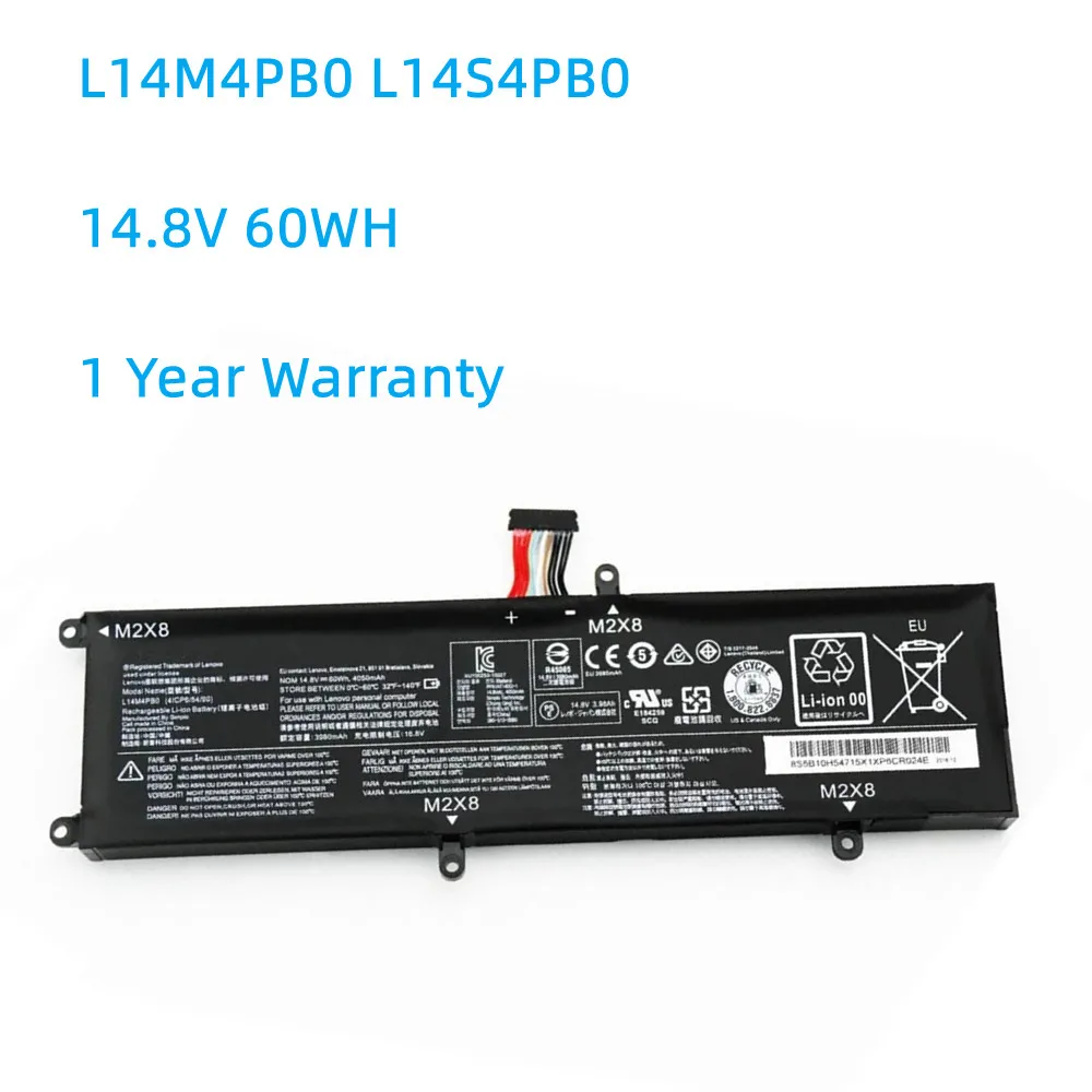 

L14M4PB0 L14S4PB0 14.8V 60WH Laptop Battery For Lenovo Rescuer 15-ISK 14-ISK 14-ISE 14-IFI 80RN 80RQ 80N8 4ICP6/54/90,5B10H54716