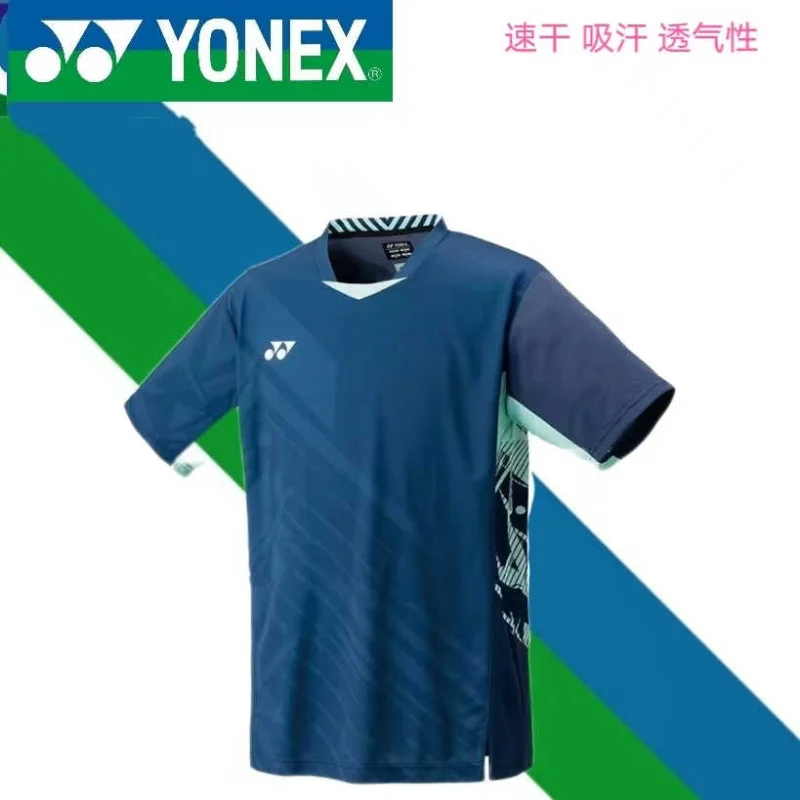 Short sleeve t shirt badminton uniforms New YONEX Badminton Tennis Wear Sports Short Sleeve T-shirt National Team Competition Wear Quick Dry Top