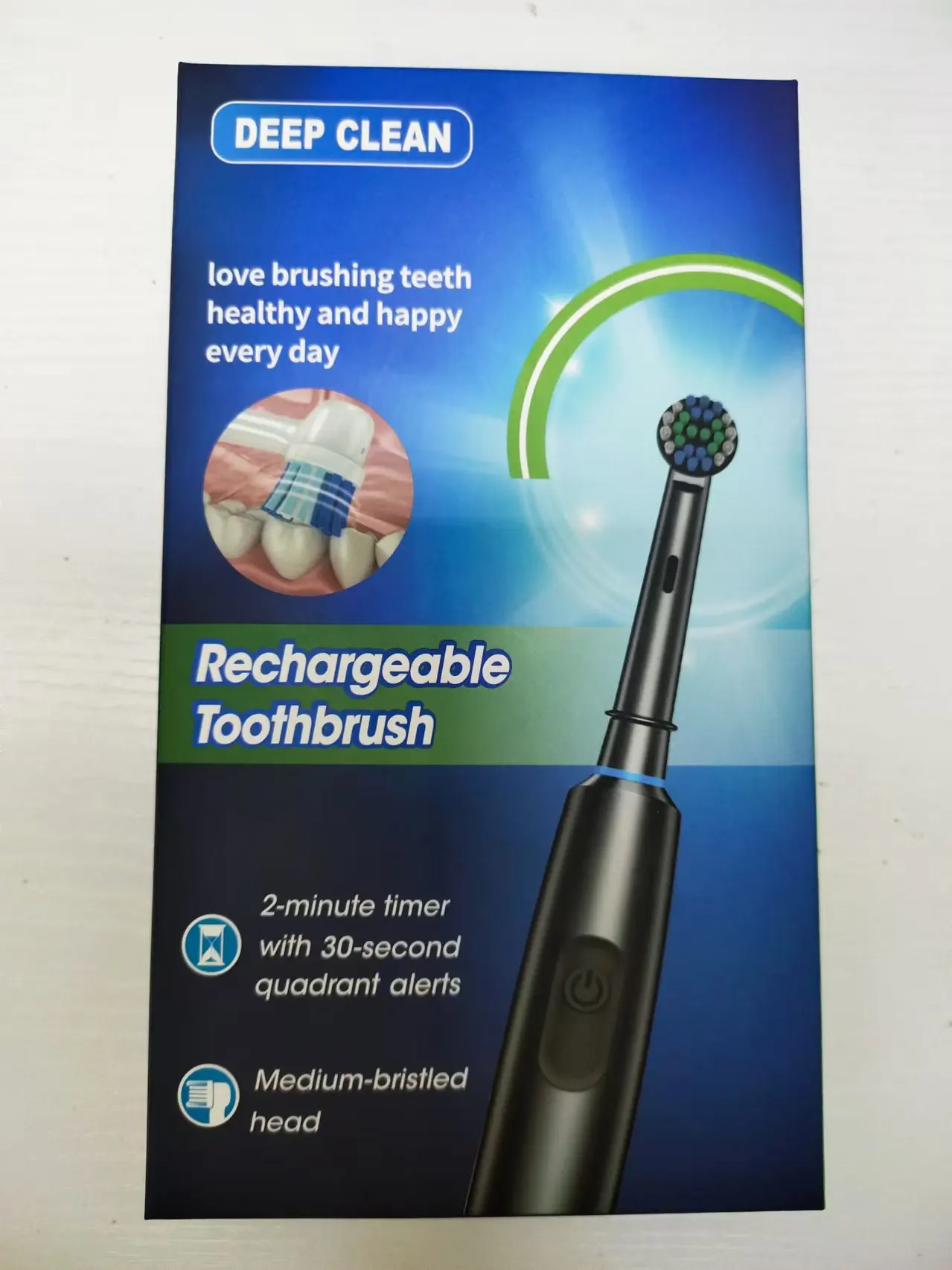 2025 Electric Toothbrush Rotary Cleaning Teeth Brush Waterproof Smart Timer Rechargeable Rotating Toothbrush Oral Personal Care