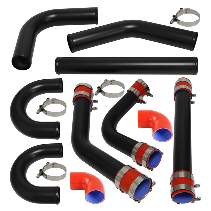 2.5" 63mm Universal Intercooler Turbo Boost Piping Pipe 8PCS Hose Kit L=450mm AliExpress