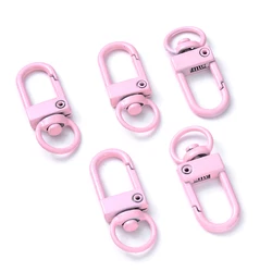 Set of 10 Elegant Gold and Silver Plated Lobster Clasp Hooks for Jewelry Making and Crafting (Light pink)