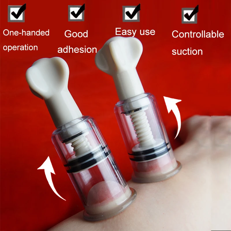 Clit Pussy Nippple Sucker Pump Vacuum Screw Clamp 2PCS Set Breast Enlargement Enlarger Correction Sex Toy Female Masturbation nipple sex toys nipple clamps nipple clamp vibrator