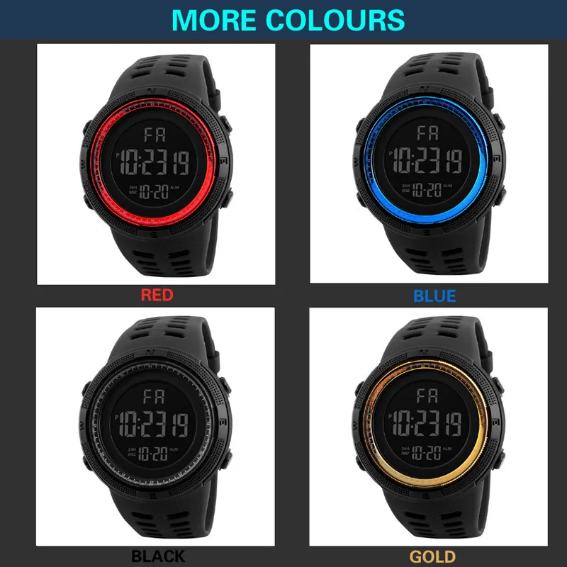 Watch Men Digital Electronic Watch Date Stopwatch Electronic Hand Watch Unisex Sports Watch Led Display Men and Women Watches